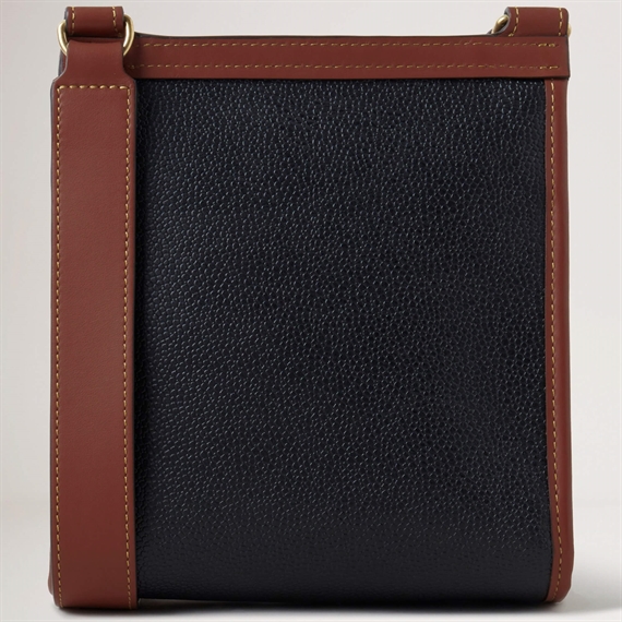 Mulberry Small Antony Black & Cognac Eco Scotchgrain